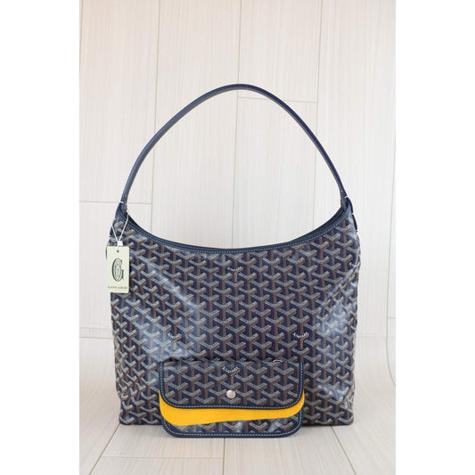 Excellent(Rank SA)| Goyard Boheme Hobo Shoulder Bag Navy Blue|B25011001