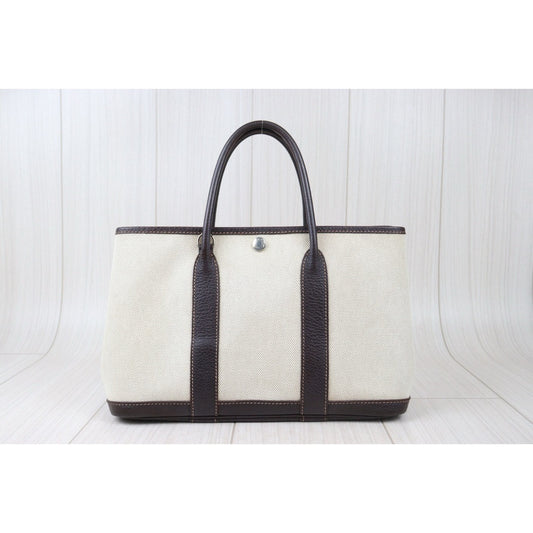 Rank AB | HERMES Garden Party TPM Handbag Made In 2004 Year |24080506