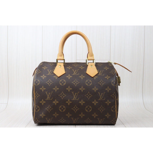 Rank AB| LV Monogram Speedy 25 Hand Bag |24070206