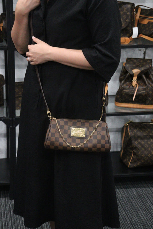 Rank A |LV Damier Eva Shoulder Bag |23081501