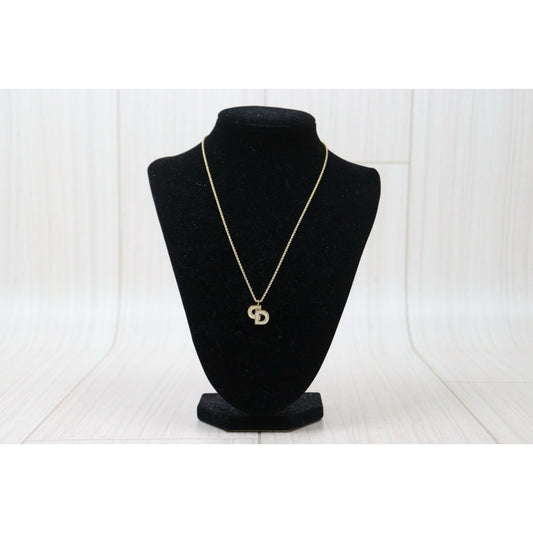 Rank A | Dior CD Rhinestone Necklace Earring Set |24051612