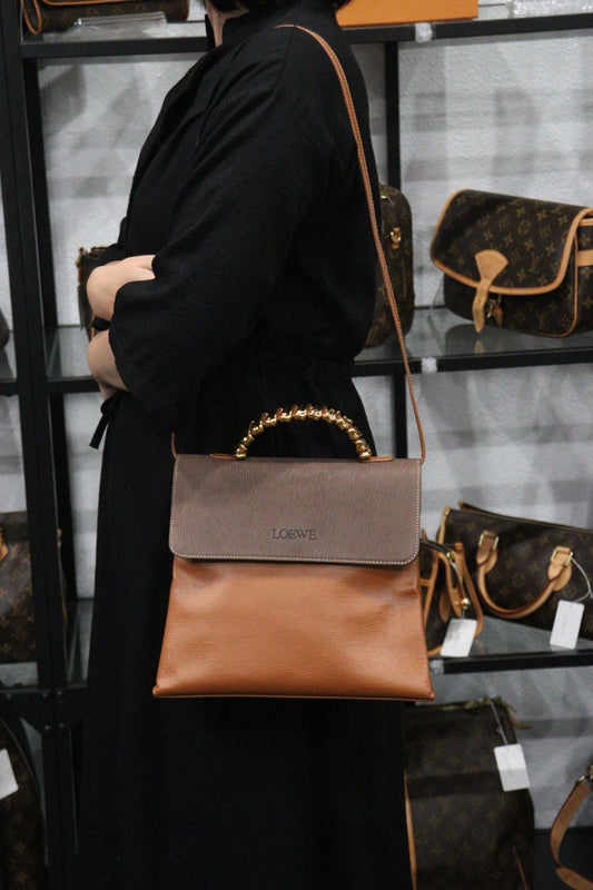 Rank AB| Loewe Belasquez Twist Handbag Shoulder Bag |23092219