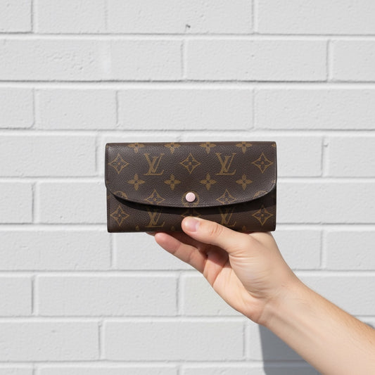 Include Entrupy Certificate of Authenticity|Very Good ( Rank A)|Full Set Louis Vuitton Monogram Emilie Long Wallet |S26051103