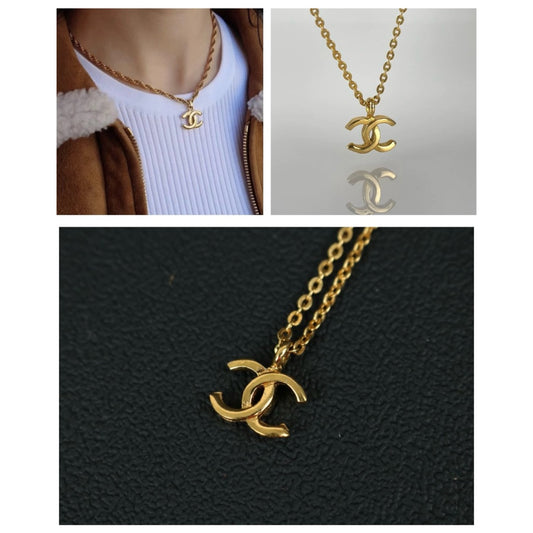Very Good ( Rank A)|CHANEL COCO 24K Gold Plated Necklace |X25030610
