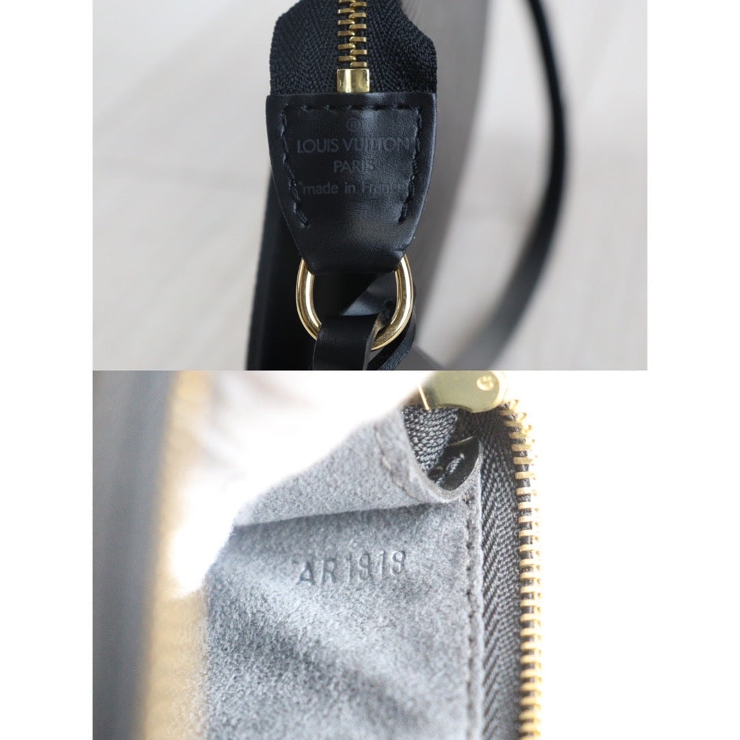 Rank A |LV Epi Pochette Accessoir Handbag Black|23090908
