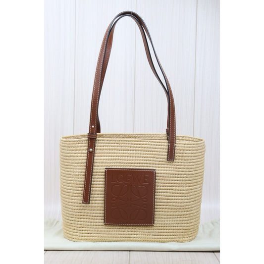 Very Good ( Rank A)| LOEWE Straw Basket Handbag Shoulder Bag |25070902