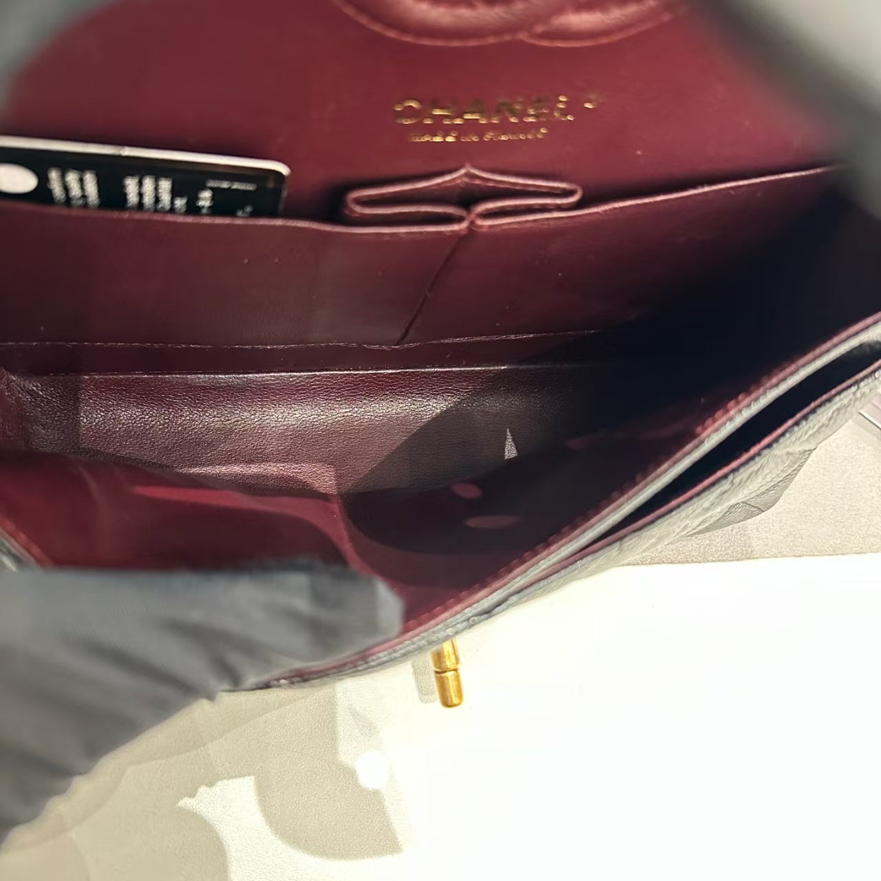 Very Good ( Rank A)|CHANEL caviar Skin Matrasse Double Flap 23 Shoulder Bag Black