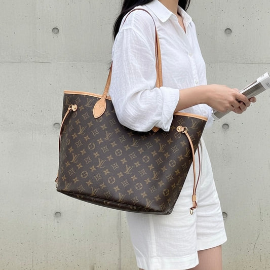 Include Entrupy Certificate of Authenticity|Very Good ( Rank A)| Louis Vuitton Monogram Neverful MM ShoulderBag With Pouch IC Chips Model|S26052514