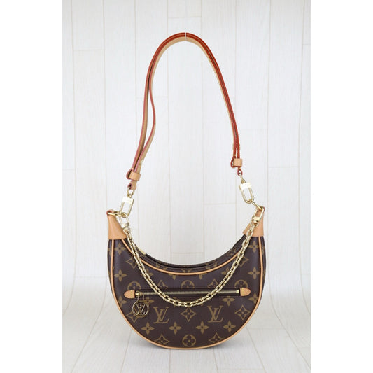 Excellent(Rank SA)|LV Monogram loopping Pochette Croissant Shoulder Bag|S25010801