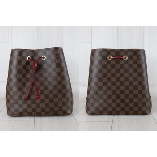 Include Entrupy Certificate of Authenticity|Good ( Rank AB) | Louis Vuitton Damier Neo Noe Shoulder Bag Cherryberry|X25112308