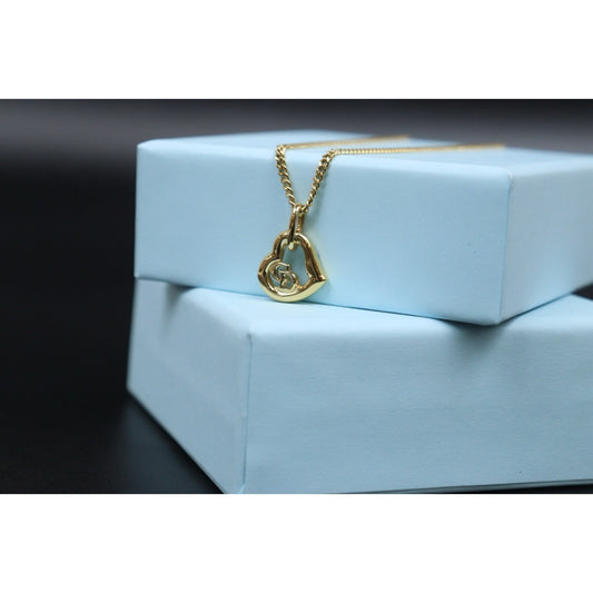 Very Good ( Rank A) | Dior CD Heart Necklace Golden Plated |V25110622