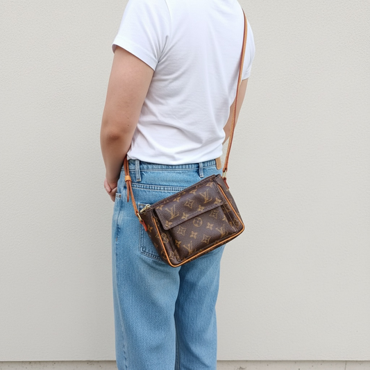 Include Entrupy Certificate of Authenticity|Fair ( Rank B)|Louis Vuitton Monogram Viva cite PM Shoulder Bag|26040809