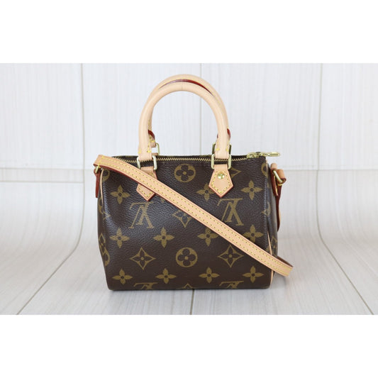 Excellent(Rank SA)|LV Monogram Nano Speedy Handbag Shoulder Bag|X25120407
