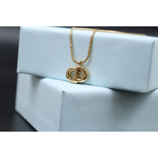 Include Authentic Detective Certificate of Authenticity|Very Good ( Rank A) | Dior CD Rhinestone Necklace |25061222