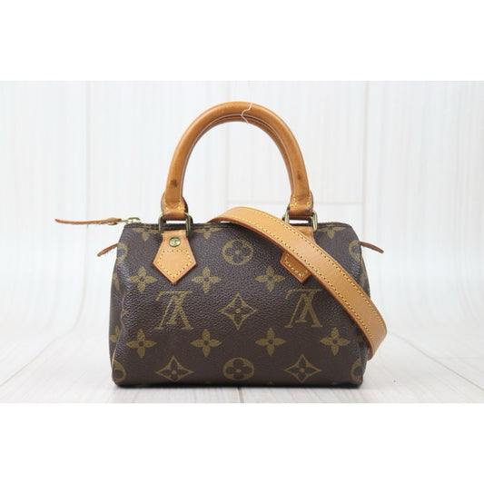 Good ( Rank AB)| LV Monogram Mini Speedy Handbag With Shoulderstrap|24092001
