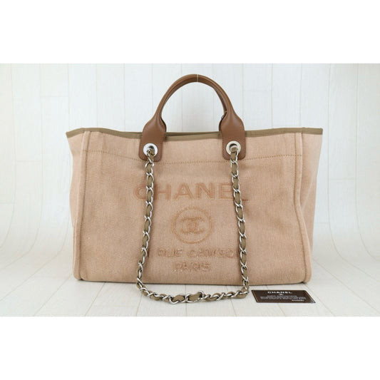 Very Good ( Rank A)| CHANEL Canvas Tote Bag Pink Large Made In 2017 Year|W24121001