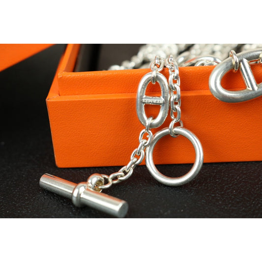 Very Good ( Rank A) | HERMES Farandole Long 160 Necklace Silver|F25022002