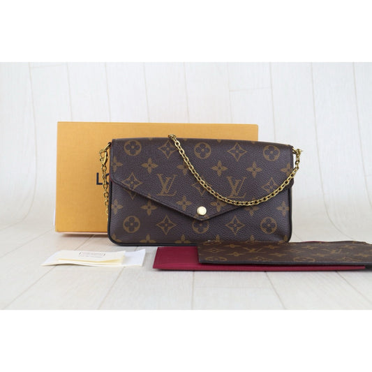 Very Good ( Rank A)|LV Monogram Pochette Felicie Shoulder Bag|S25100501