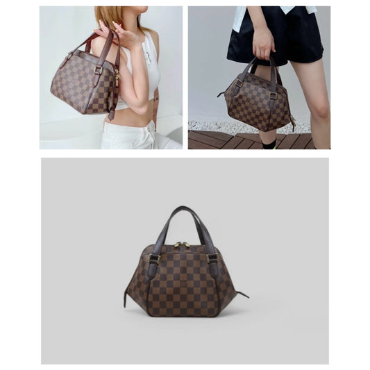 Good ( Rank AB)|LV Damier Ébene Belem PM Handbag |VT25030118