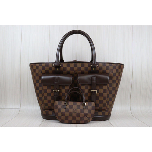 Good ( Rank AB)|LV Damier Male Handbag With Pouch|Q24030707