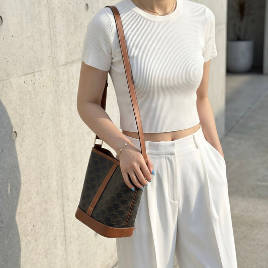 Wholesale|Good ( Rank AB)| Celine Triomphe Bucket Bag|S26080604