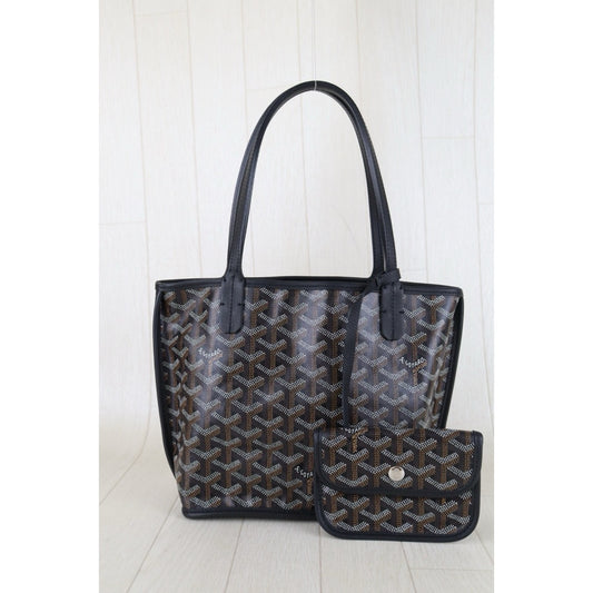 Excellent(Rank SA)| Goyard Anjou Mini Tote Bag Black|S25110308