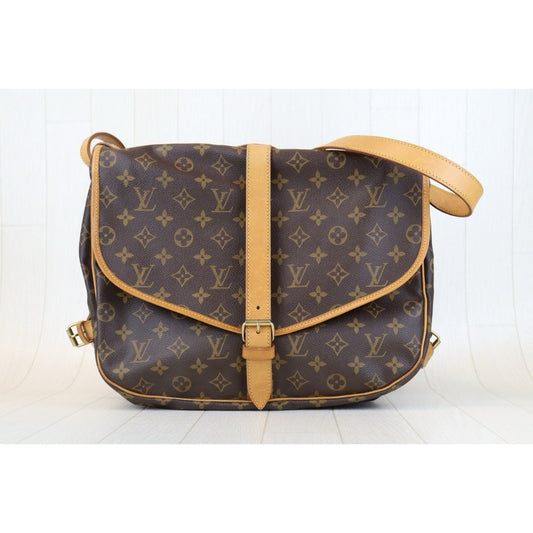 Good ( Rank AB)| LV Monogram Saumur 35 Shoulder Bag|H24093004