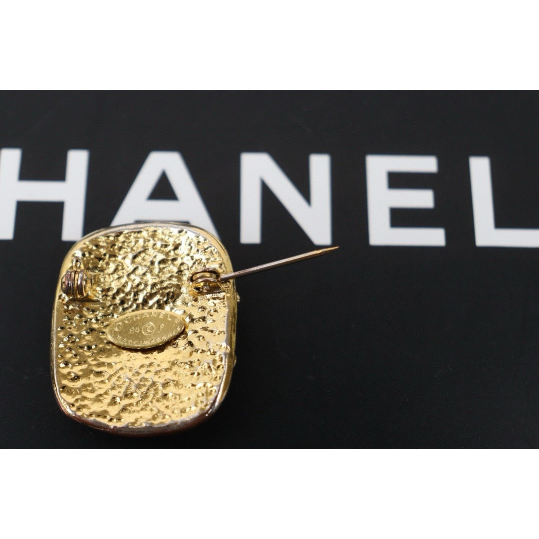 Good ( Rank AB)|CHANEL Coco Mark Gold 24 Gold Brooch|W24120913