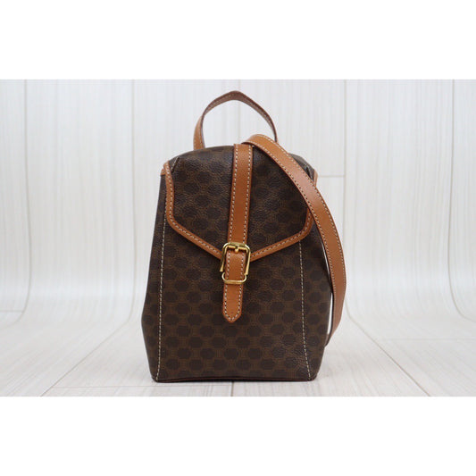 Rank A | CELINE Macadam Shoulder Bag Body |24031217