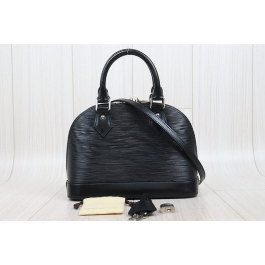 Good ( Rank AB)|LV Epi Alma BB HandBag Shoulder Bag Black|25111006