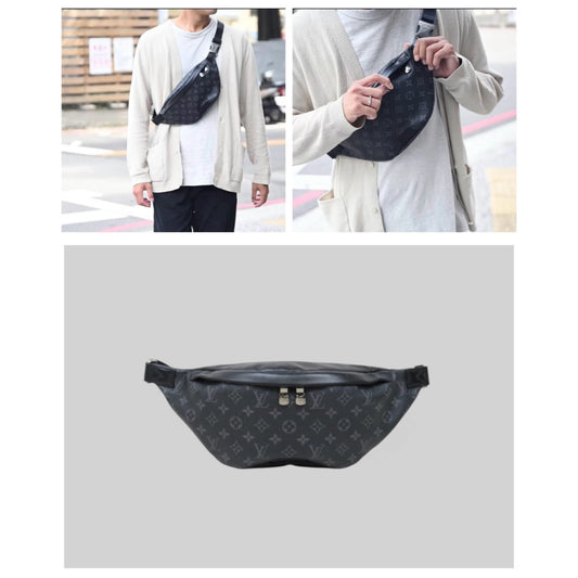 Very Good ( Rank A)| LV Monogram Discovery Body Bag Waist Bag Black|25020703