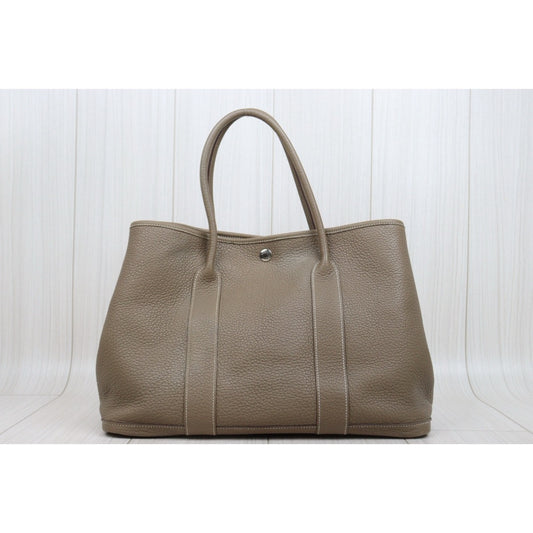 Include Entrupy Certificate of Authenticity|Good ( Rank AB)| HERMES Garden Party PM Negonda Etope Handbag □O Stamp Made in 2011 Year |W25121602