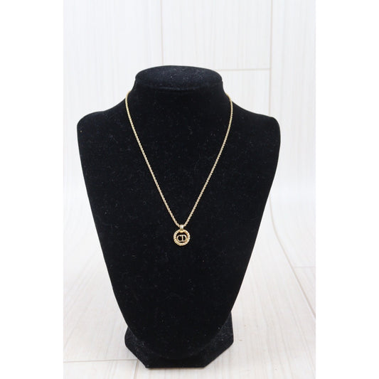 Rank A | Dior CD Necklace Gold Plated |24042511