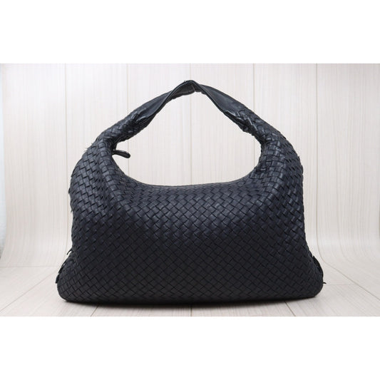 Very Good ( Rank A)| Bottega Veneta Lamb Skin Braid Shoulder Bag Blue|S25033002