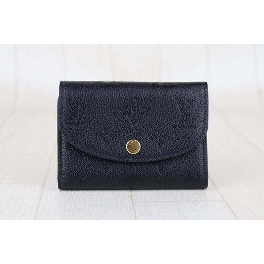 Very Good ( Rank A)| LV Monogram Calf Skin Card Holder Black IC Chips Model |Counter Price ¥69,300JPY|H25022602