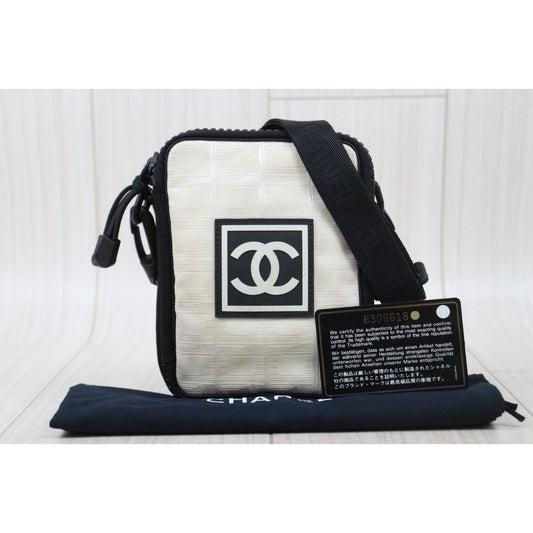 Good ( Rank AB)| Chanel Sports Line Canvas Camera Bag Coco Mark Shoulder bag |V24103118