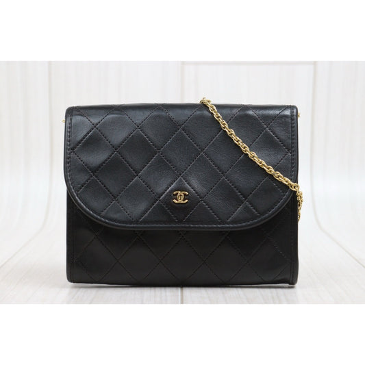 Include Entrupy Certificate of Authenticity|Good ( Rank AB)| CHANEL Mini Coco Mark Lambskin Matrasse Chain Shoulder Bag |26051303