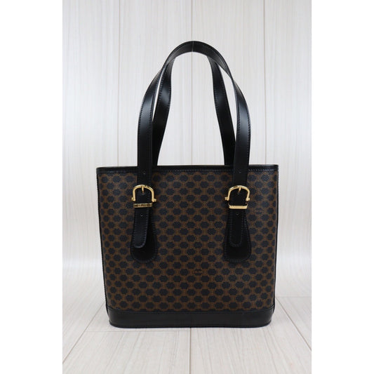 Rank A | CELINE Black Macadam ToteBag |24012517