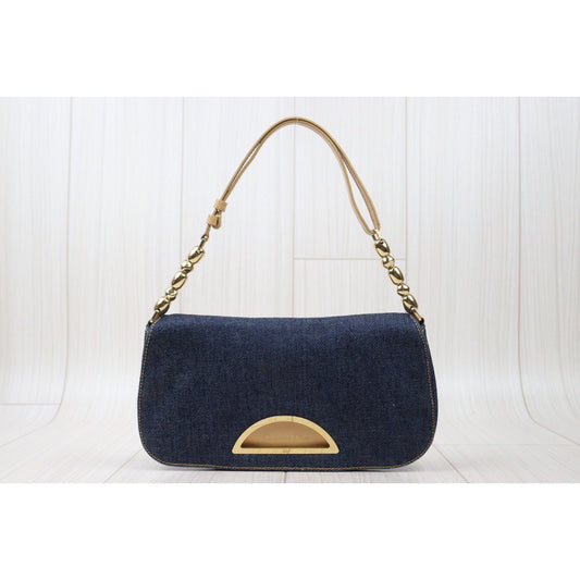 Rank A | Dior Denim Shoulder Bag |S24061723
