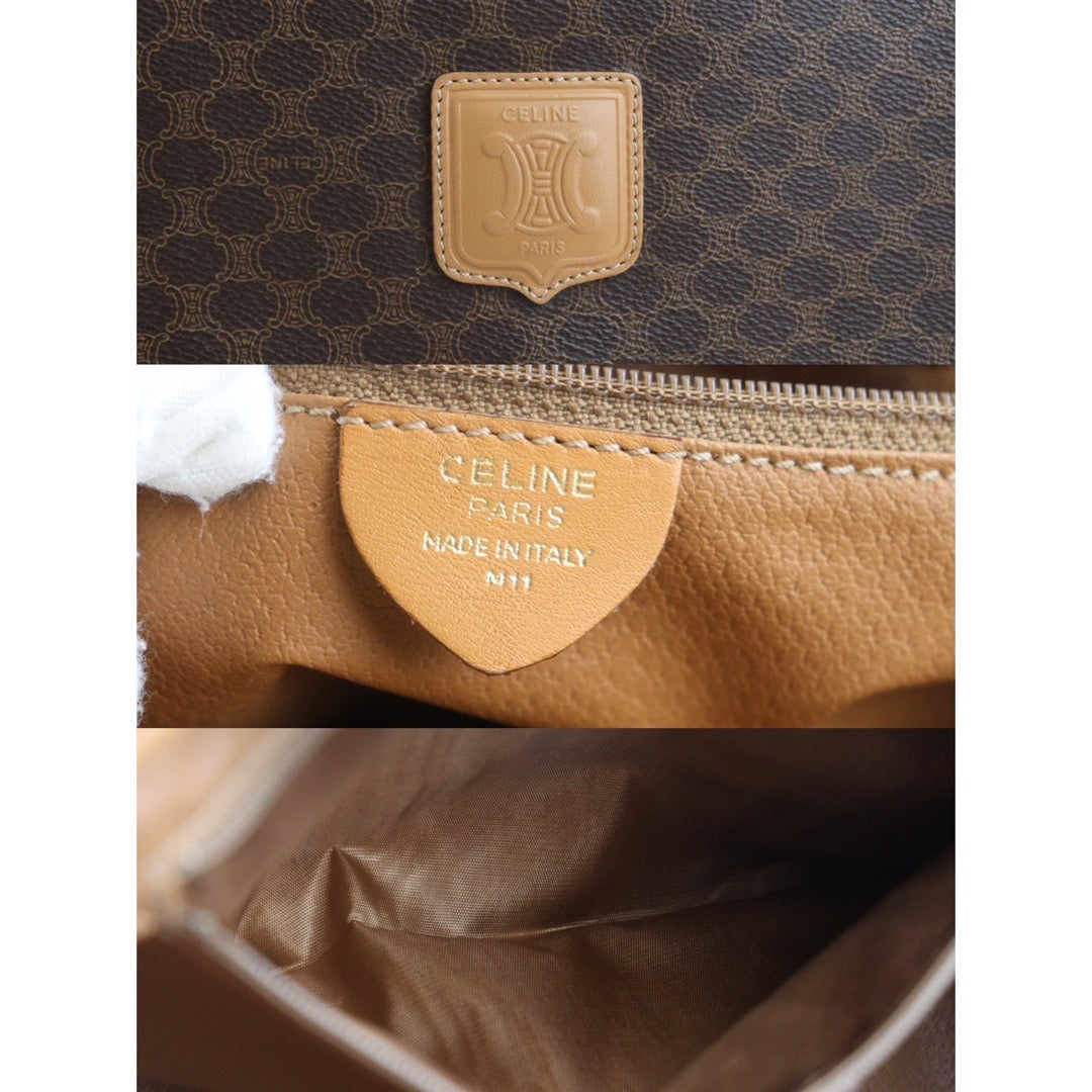 Rank A | CELINE Macadam Shoulder Bag |23090731