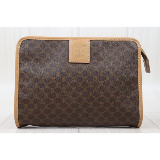 Rank A| CELINE Macadam Clutch Bag |V24071114