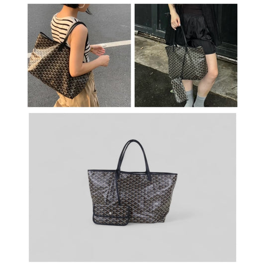 Very Good ( Rank A)| Goyard Saint-Louis GM Tote Bag Black|H25052611