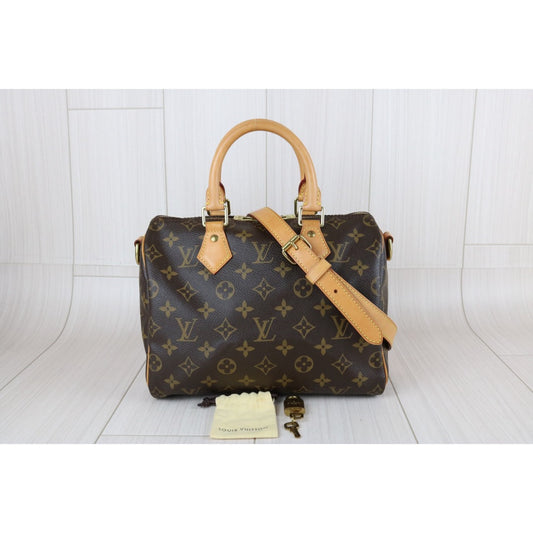 Good ( Rank AB) | LV Monogram Speedy 25 Hand Bag With Shoulder Strap|S25090505