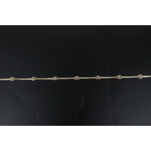 Very Good ( Rank A) | CHANEL Coco Mark 24B Snake Bone Chain Choker Necklace |V25110608