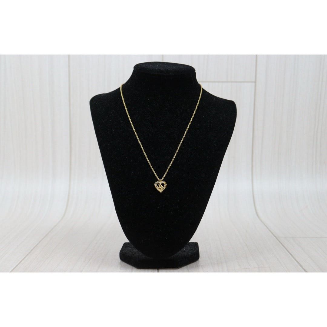 Good ( Rank AB) | Dior Heart Rhinestone Necklace |V25110615