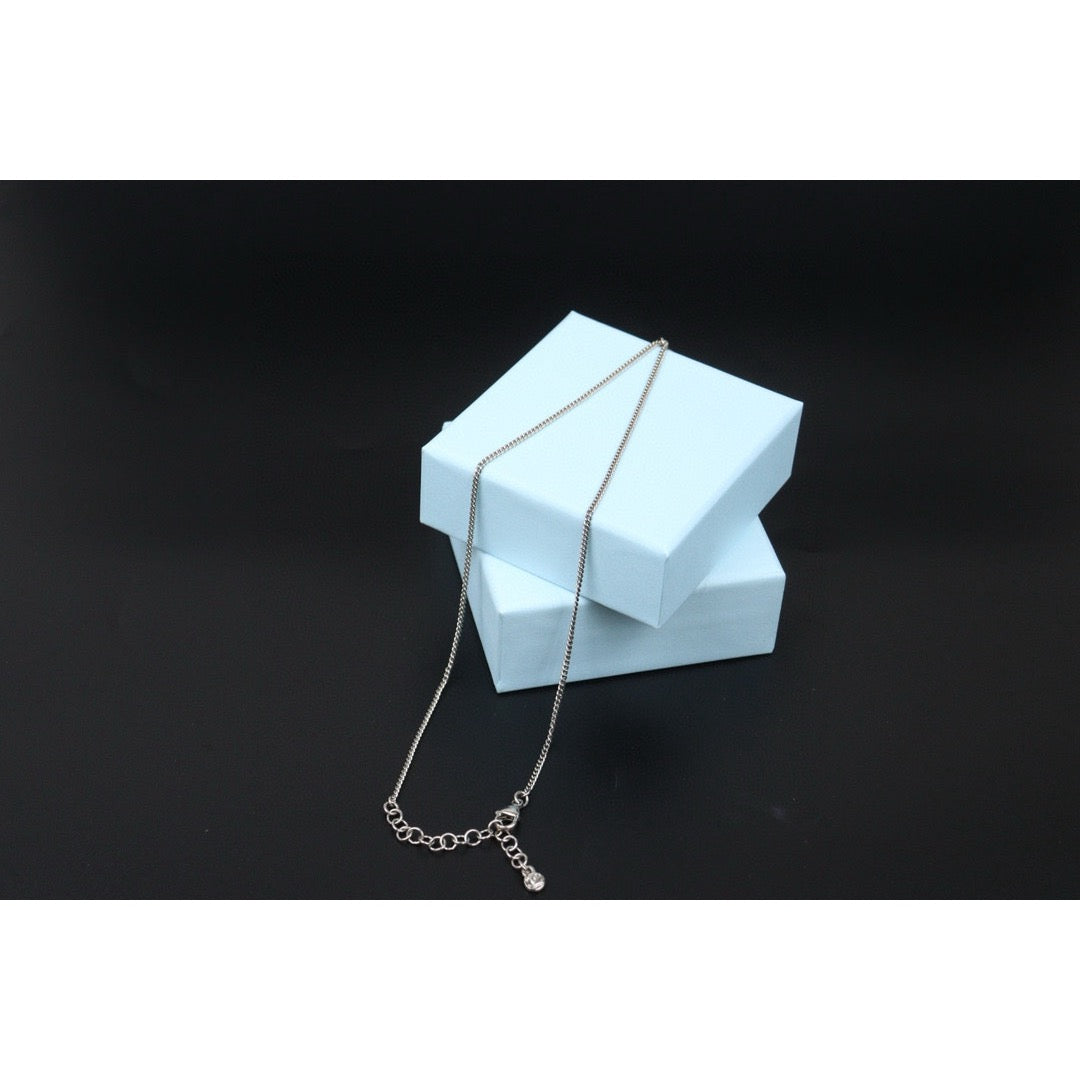 Very Good ( Rank A)| CHANEL COCO Mark Silver Plating Diamond Necklace |S24112505