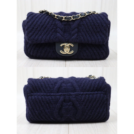 Third installment 3/3| Rank A | CHANEL Wool Knitting Mini Flap 20 Shoulder Bag Made In 2018-2019Year|Y24051712