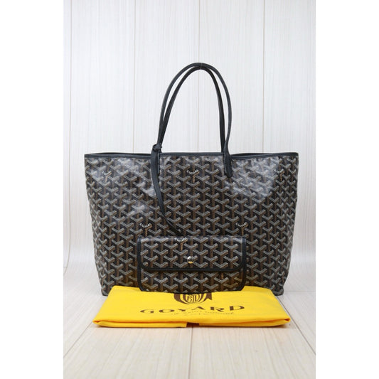 Good ( Rank AB) | Goyard Saint-Louis PM Tote Bag Black|V24110748