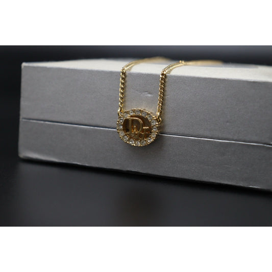 Very Good ( Rank A) | Dior CD Rhinestone Necklace |V25110614