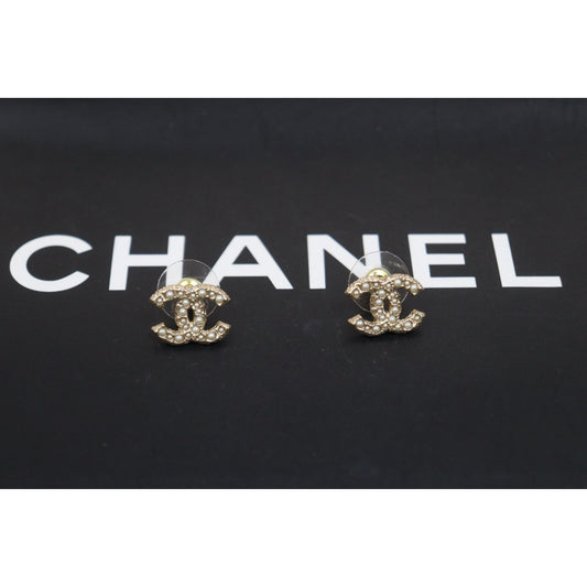Very Good ( Rank A) | CHANEL A24V Coco Mark Pearl Golden Earrings Made In 2024Year|26020608